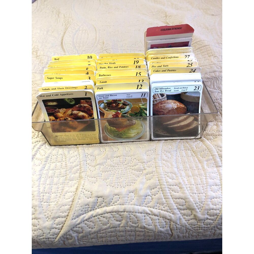 Vintage 1984 My Great Recipes Card Library Set Box 11.5 lbs Total Vtg Holland